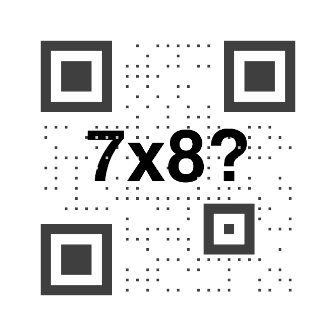 A math question and its solution as a QR code