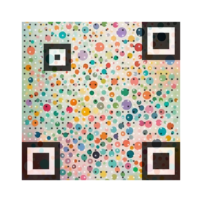 Text QR code on promotional material