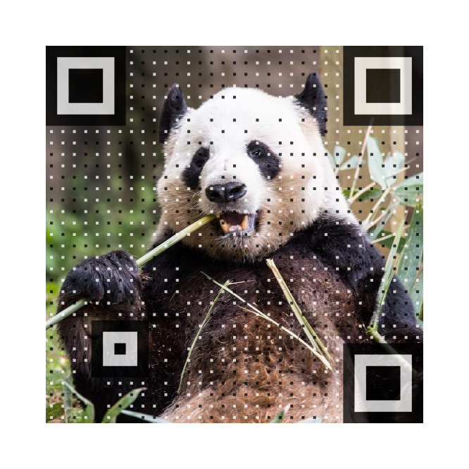 Artistic QR code with a cute background